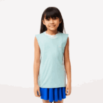 Lacoste חולצת טריקו ללא שרוולים מכותנה ג'רזי DZ4D0D3016 מנטה lgf בנות