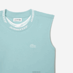 Lacoste חולצת טריקו ללא שרוולים מכותנה ג'רזי DZ4D0D3016 מנטה lgf בנות - Image 5