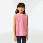 Lacoste חולצת טריקו ללא שרוולים מכותנה ג'רזי DZ4D0D3017 ורוד 2r3 בנות