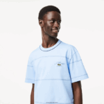 Lacoste חולצת טריקו מבד ג'רזי מכותנה אורגנית DZ4D0D183 כחול hbp גברים - Image 2