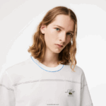 Lacoste חולצת טריקו מבד ג'רזי מכותנה אורגנית DZ4D0D182 לבן 70V גברים - Image 2