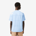 Lacoste חולצת טריקו מבד ג'רזי מכותנה אורגנית DZ4D0D183 כחול hbp גברים - Image 3