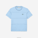 Lacoste חולצת טריקו מבד ג'רזי מכותנה אורגנית DZ4D0D183 כחול hbp גברים - Image 4