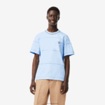 Lacoste חולצת טריקו מבד ג'רזי מכותנה אורגנית DZ4D0D183 כחול hbp גברים