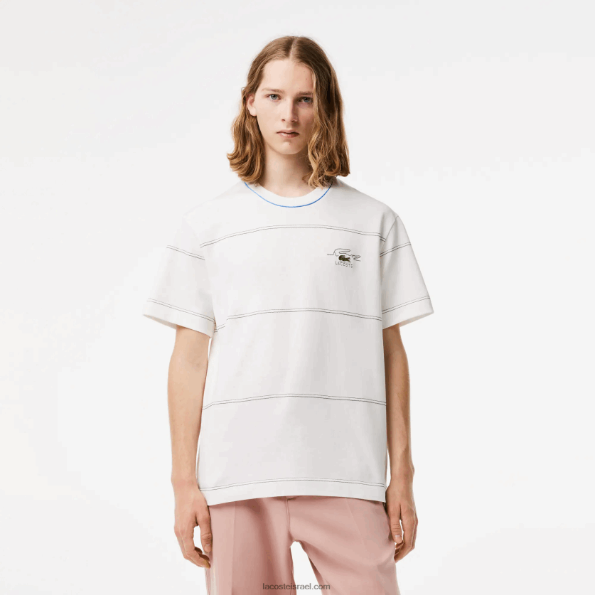 lacoste_d797d795d79cd7a6d7aa_d798d7a8d799d7a7d795_d79ed791d793_d792d7a8d796d799_d79ed79bd795d7aad7a0d794_d790d795d7a8d792d7a.png Lacoste חולצת טריקו מבד ג'רזי מכותנה אורגנית DZ4D0D182 לבן 70V גברים - Image 1