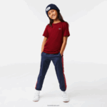 Lacoste חולצת טריקו מבד כותנה עם צווארון צווארון DZ4D0D3165 בורדו ypw ילדים - Image 2