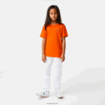 Lacoste חולצת טריקו מבד כותנה עם צווארון צווארון DZ4D0D3177 כתום z4d ילדים - Image 2