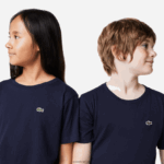 Lacoste חולצת טריקו מבד כותנה עם צווארון צווארון DZ4D0D2998 כחול כהה 166 ילדים - Image 2