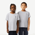 Lacoste חולצת טריקו מבד כותנה עם צווארון צווארון DZ4D0D3125 chine אפור cca ילדים