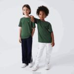 Lacoste חולצת טריקו מבד כותנה עם צווארון צווארון DZ4D0D3149 ירוק 5hx ילדים