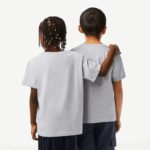 Lacoste חולצת טריקו מבד כותנה עם צווארון צווארון DZ4D0D3125 chine אפור cca ילדים - Image 3