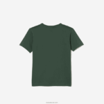 Lacoste חולצת טריקו מבד כותנה עם צווארון צווארון DZ4D0D3149 ירוק 5hx ילדים - Image 5