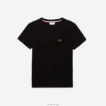 Lacoste חולצת טריקו מבד כותנה עם צווארון צווארון DZ4D0D2997 שחור 031 ילדים