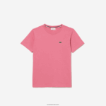 Lacoste חולצת טריקו מבד כותנה עם צווארון צווארון DZ4D0D3011 ורוד 2r3 ילדים