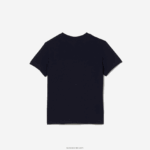 Lacoste חולצת טריקו מג'רזי בצבע בלוק כותנה DZ4D0D3180 חוק כהה כחול לבן אדום בנים - Image 2