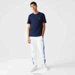 Lacoste חולצת טריקו מג'רזי מכותנה בגזרה רגילה DZ4D0D750 כחול כהה 7cg גברים - Image 2