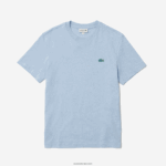 Lacoste חולצת טריקו מג'רזי מכותנה בגזרה רגילה DZ4D0D747 טורקיז 733 גברים - Image 4