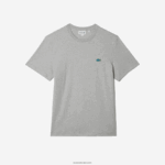 Lacoste חולצת טריקו מג'רזי מכותנה בגזרה רגילה DZ4D0D748 צ'ין אפור 73v גברים
