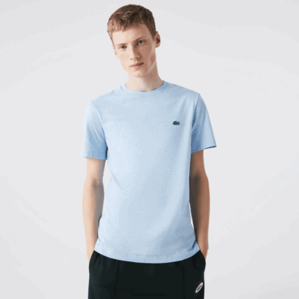 Lacoste חולצת טריקו מג'רזי מכותנה בגזרה רגילה DZ4D0D747 טורקיז 733 גברים