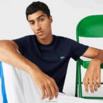 Lacoste חולצת טריקו מג'רזי מכותנה בגזרה רגילה DZ4D0D750 כחול כהה 7cg גברים