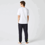 Lacoste חולצת טריקו מג'רזי מכותנה בהדפס גרפי DZ4D0D1628 לבן 001 גברים - Image 3