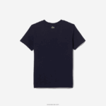 Lacoste חולצת טריקו מג'רזי מכותנה ממותגת בניגוד DZ4D0D3134 כחול כהה 166 ילדים - Image 2