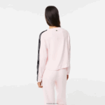 Lacoste חולצת טריקו מודפסת בגזרה רופפת DZ4D0D2570 ורוד בהיר t03 נשים - Image 3