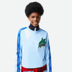 Lacoste חולצת טריקו מודפסת בגזרה רופפת DZ4D0D2571 כחול hbp נשים