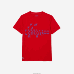 Lacoste חולצת טריקו מודפסת sport x novak djokovic DZ4D0D604 אדום 240 גברים - Image 4