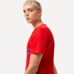 Lacoste חולצת טריקו מודפסת sport x novak djokovic DZ4D0D604 אדום 240 גברים - Image 5