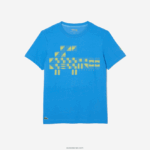 Lacoste חולצת טריקו מודפסת sport x novak djokovic DZ4D0D605 כחול 4xa גברים