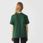 Lacoste חולצת טריקו מכותנה אורגנית בגזרה רפויה DZ4D0D2608 ירוק 132 נשים - Image 3