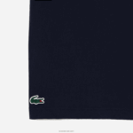 Lacoste חולצת טריקו מכותנה אורגנית בכושר רגיל DZ4D0D142 כחול כהה 166 גברים - Image 6
