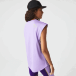 Lacoste חולצת טריקו ממותגת בגזרה רופפת DZ4D0D2557 gfu סגול נשים - Image 3