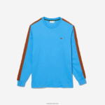 Lacoste חולצת טריקו מנוגדת DZ4D0D817 כחול 4xa גברים - Image 4