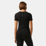 Lacoste חולצת טריקו מתערובת כותנה עם צווארון צוואר DZ4D0D2566 שחור 031 נשים - Image 3