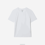 Lacoste חולצת טריקו מתערובת כותנה עם צווארון צוואר DZ4D0D2563 לבן 001 נשים - Image 4