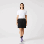 Lacoste חולצת טריקו מתערובת כותנה עם צווארון צוואר DZ4D0D2563 לבן 001 נשים - Image 5