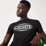 Lacoste חולצת טריקו ספורט אורגנית DZ4D0D694 שחור 031 גברים