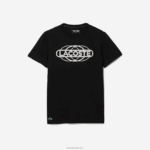 Lacoste חולצת טריקו ספורט אורגנית DZ4D0D694 שחור 031 גברים - Image 5