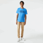 Lacoste חולצת טריקו ספורט אורגנית DZ4D0D696 כחול 4xa גברים - Image 2