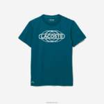 Lacoste חולצת טריקו ספורט אורגנית DZ4D0D697 ירוק zcd גברים - Image 4