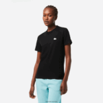 Lacoste חולצת טריקו ספורט כותנה אורגנית DZ4D0D2542 שחור 031 נשים