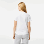 Lacoste חולצת טריקו ספורט כותנה אורגנית DZ4D0D2543 לבן 001 נשים - Image 3