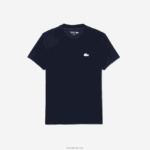 Lacoste חולצת טריקו ספורט כותנה אורגנית DZ4D0D2544 כחול כהה 166 נשים - Image 3