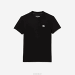 Lacoste חולצת טריקו ספורט כותנה אורגנית DZ4D0D2542 שחור 031 נשים - Image 5