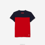 Lacoste חולצת טריקו ספורט DZ4D0D3148 כחול כהה אדום 551 בנים - Image 2