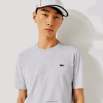 Lacoste חולצת טריקו ספורטיבית לנשימה DZ4D0D718 chine אפור cca גברים