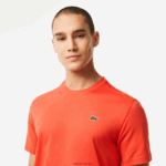 Lacoste חולצת טריקו ספורטיבית לנשימה DZ4D0D83 כתום 02k גברים - Image 2