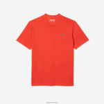Lacoste חולצת טריקו ספורטיבית לנשימה DZ4D0D83 כתום 02k גברים - Image 4